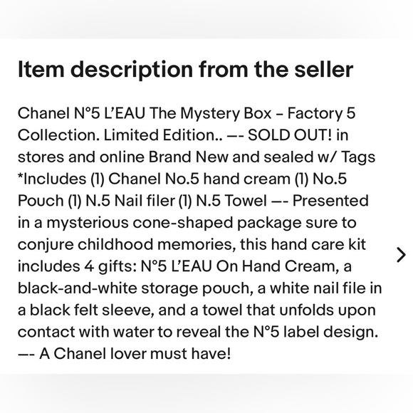 No. 5 L'Eau Mystery Box🍀🍀 - Picture 3 of 3